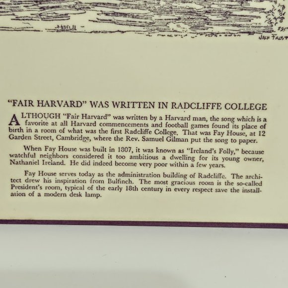 Fair Harvard Was Written in Radcliffe College by Jack Frost - Picture 2 of 3